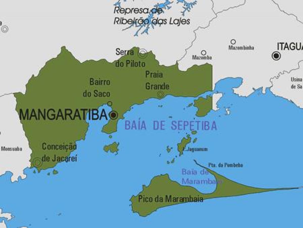 Karta över Mangaratiba kommun