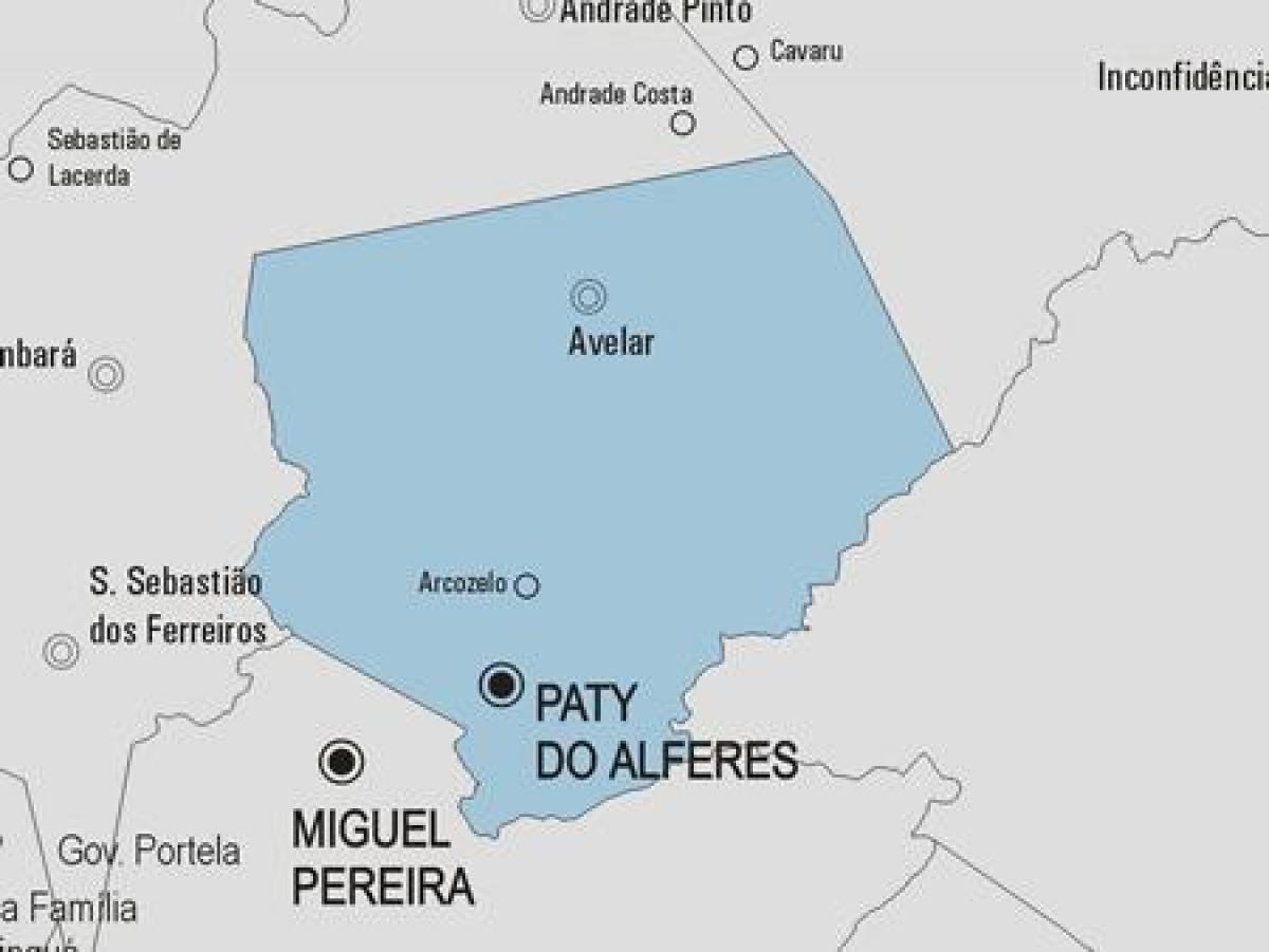 Karta över Paty göra Alferes kommun