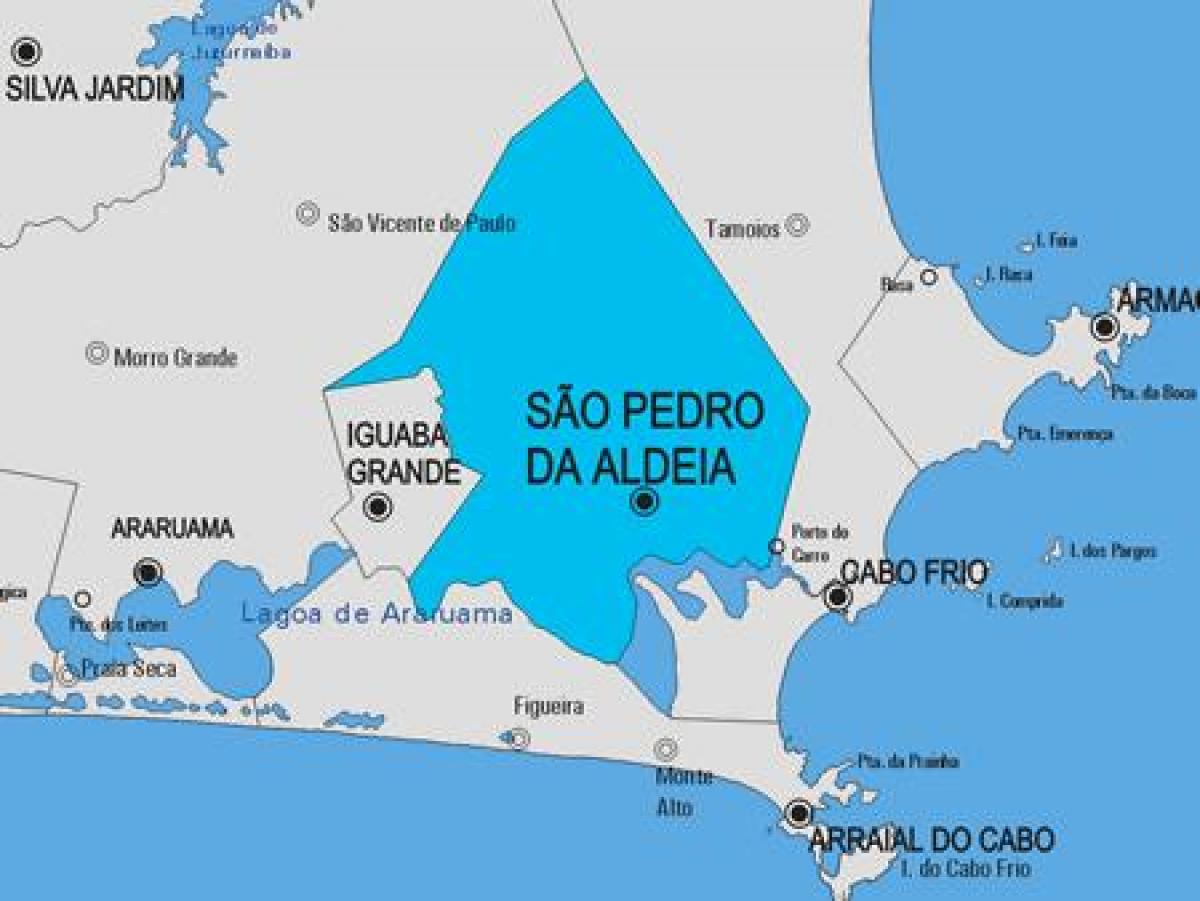 Karta över São Pedro da Aldeia kommun