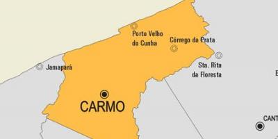 Karta över Cardoso Moreira kommun