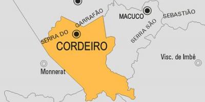 Karta över Cordeiro kommun