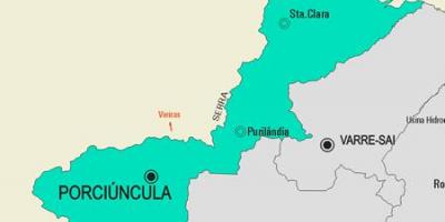 Karta över Porciúncula kommun