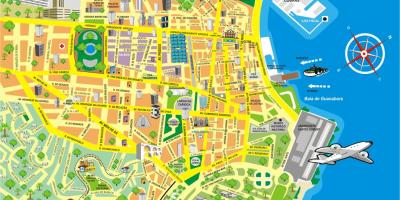 Karta över Rio de Janeiro centrum
