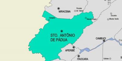 Karta över Santo Antonio de Padova kommun