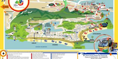 Karta över Sightseeing buss Rio de Janeiro