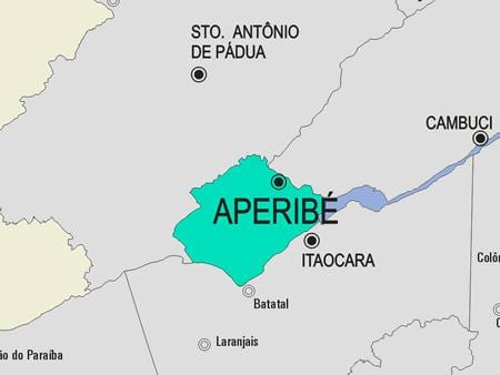 Karta över Aperibé kommun