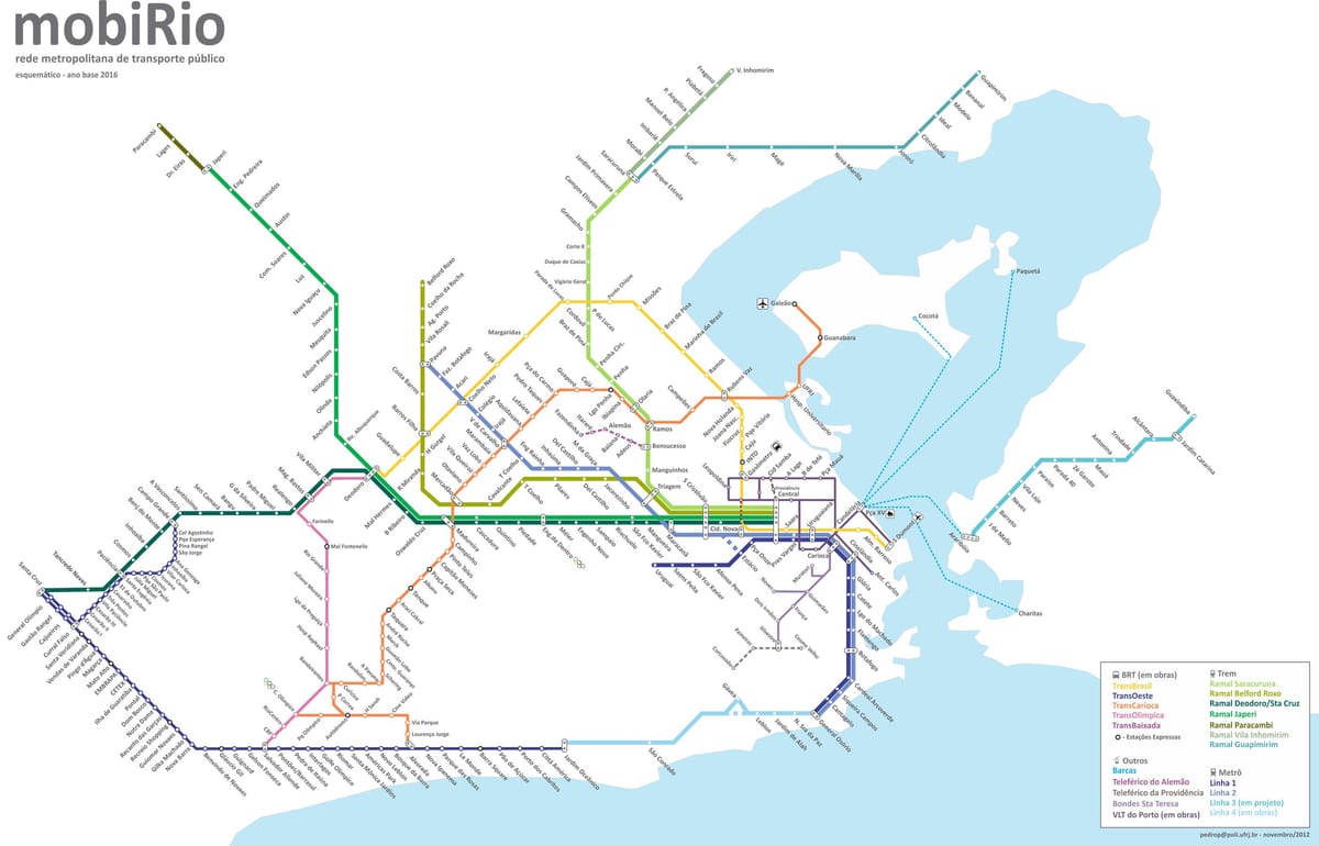 Karta över Båtar Rio de Janeiro