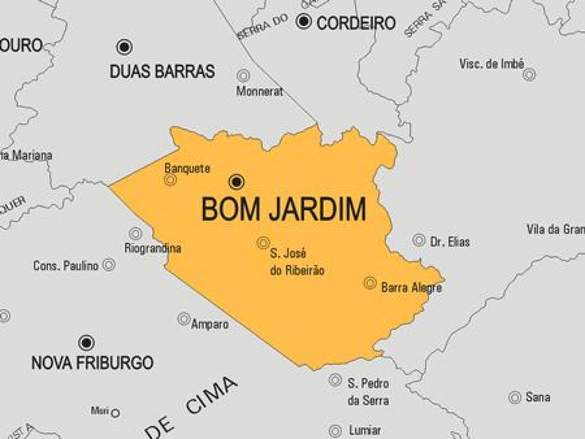 Karta över Bom Jardim kommun