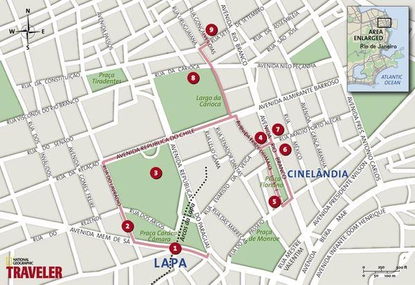 Karta över Cinelândia