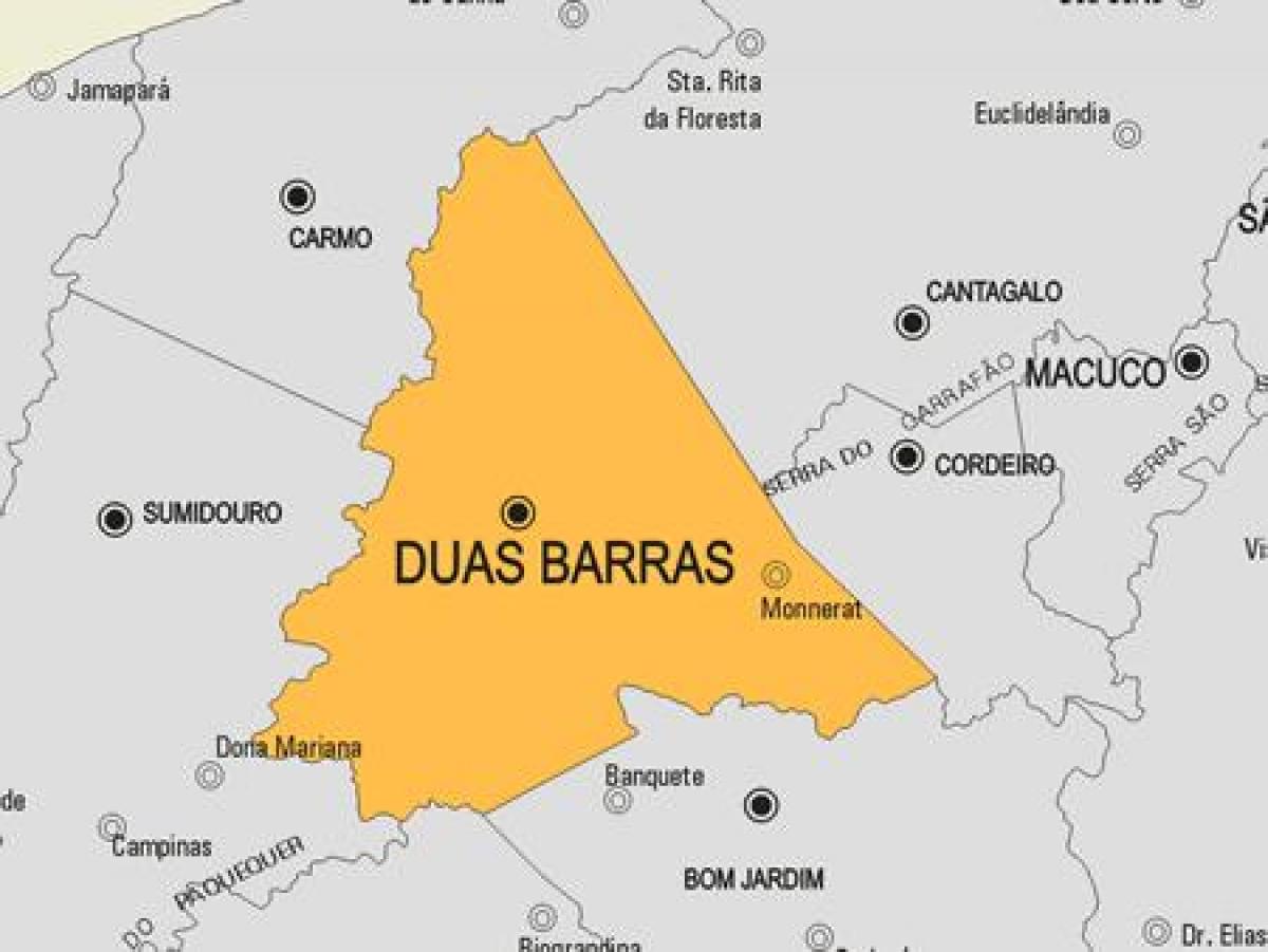 Karta över Duas Barras kommun