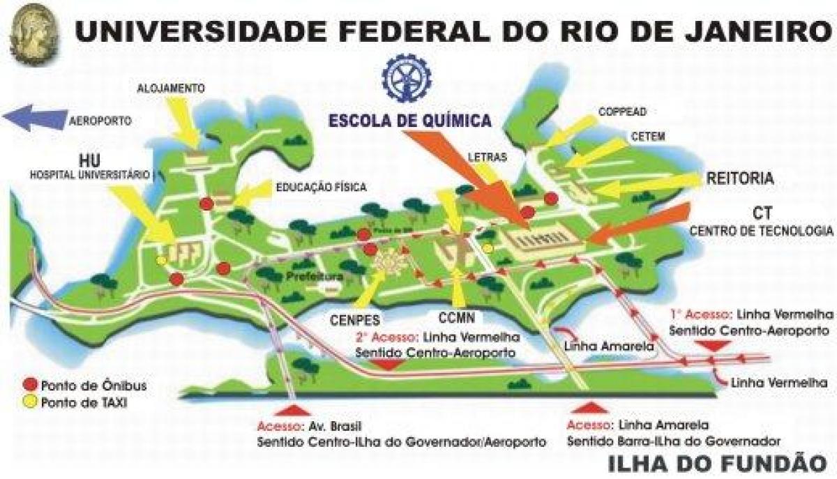 Karta över Federal university of Rio de Janeiro