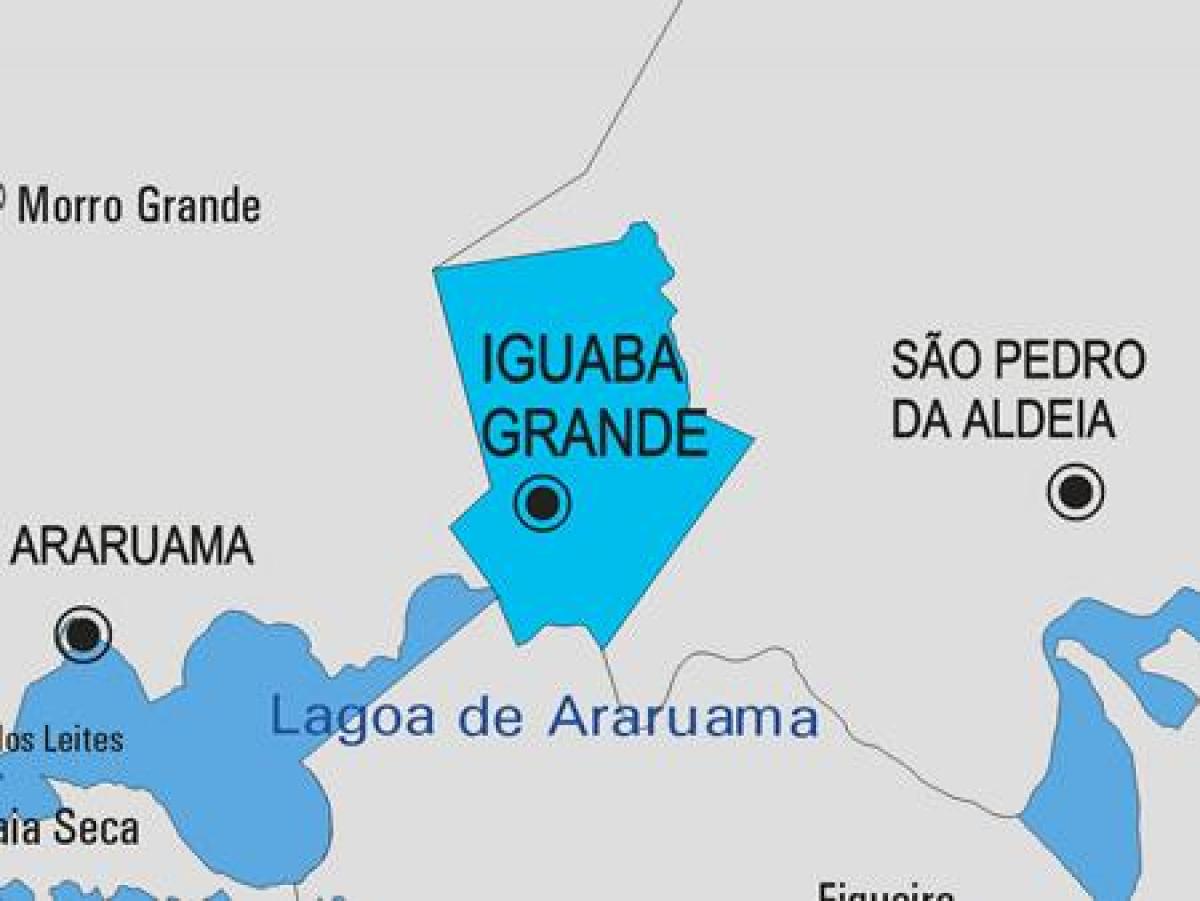 Karta över Iguaba Grande kommun