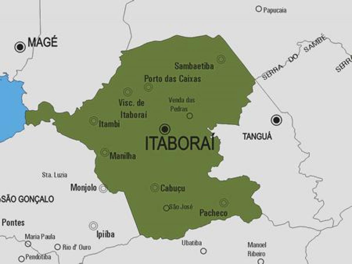 Karta över Itaboraí kommun