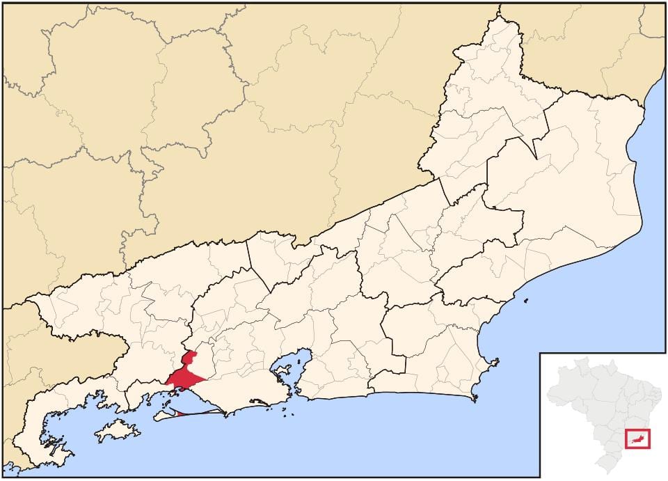 Karta över Itaguaí