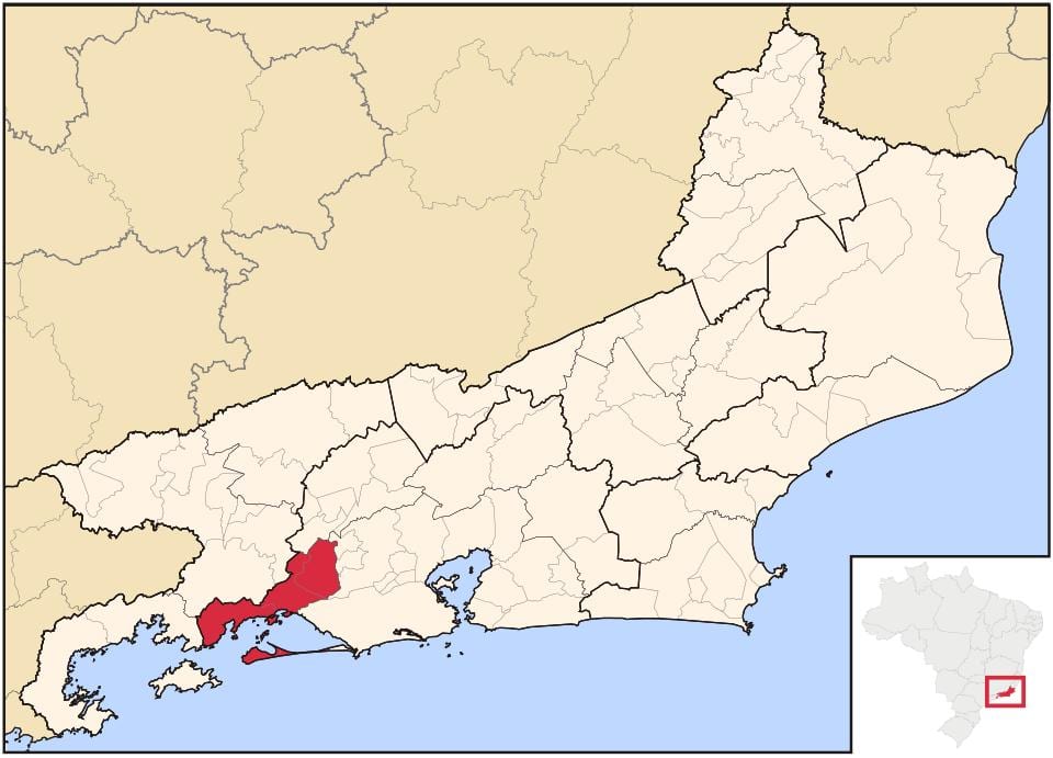 Karta över Itaguaí