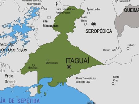 Karta över Itaguaí kommun