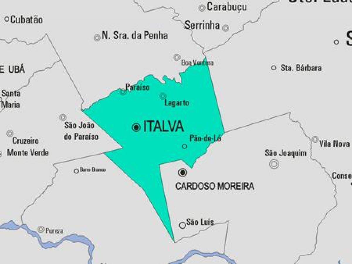 Karta över Italva kommun