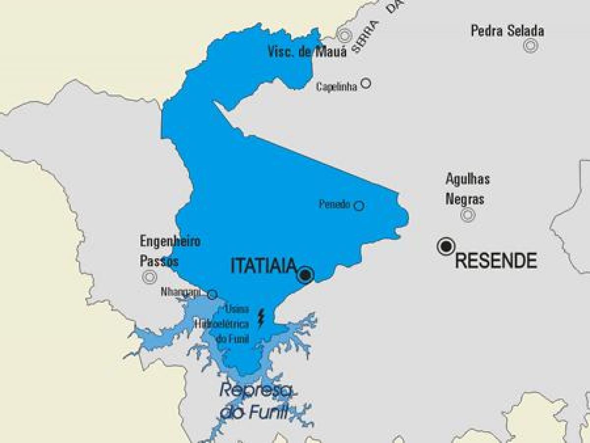 Karta över Itatiaia kommun