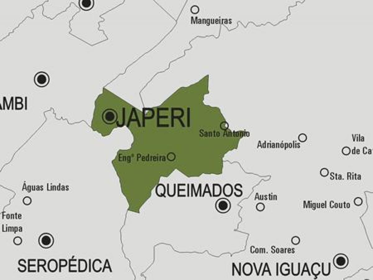 Karta över Japeri kommun