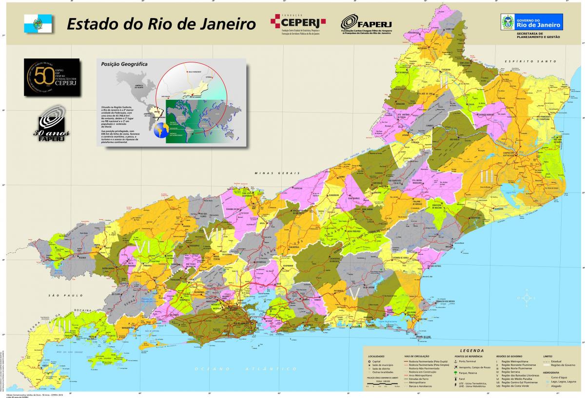Karta över kommuner i Rio de Janeiro