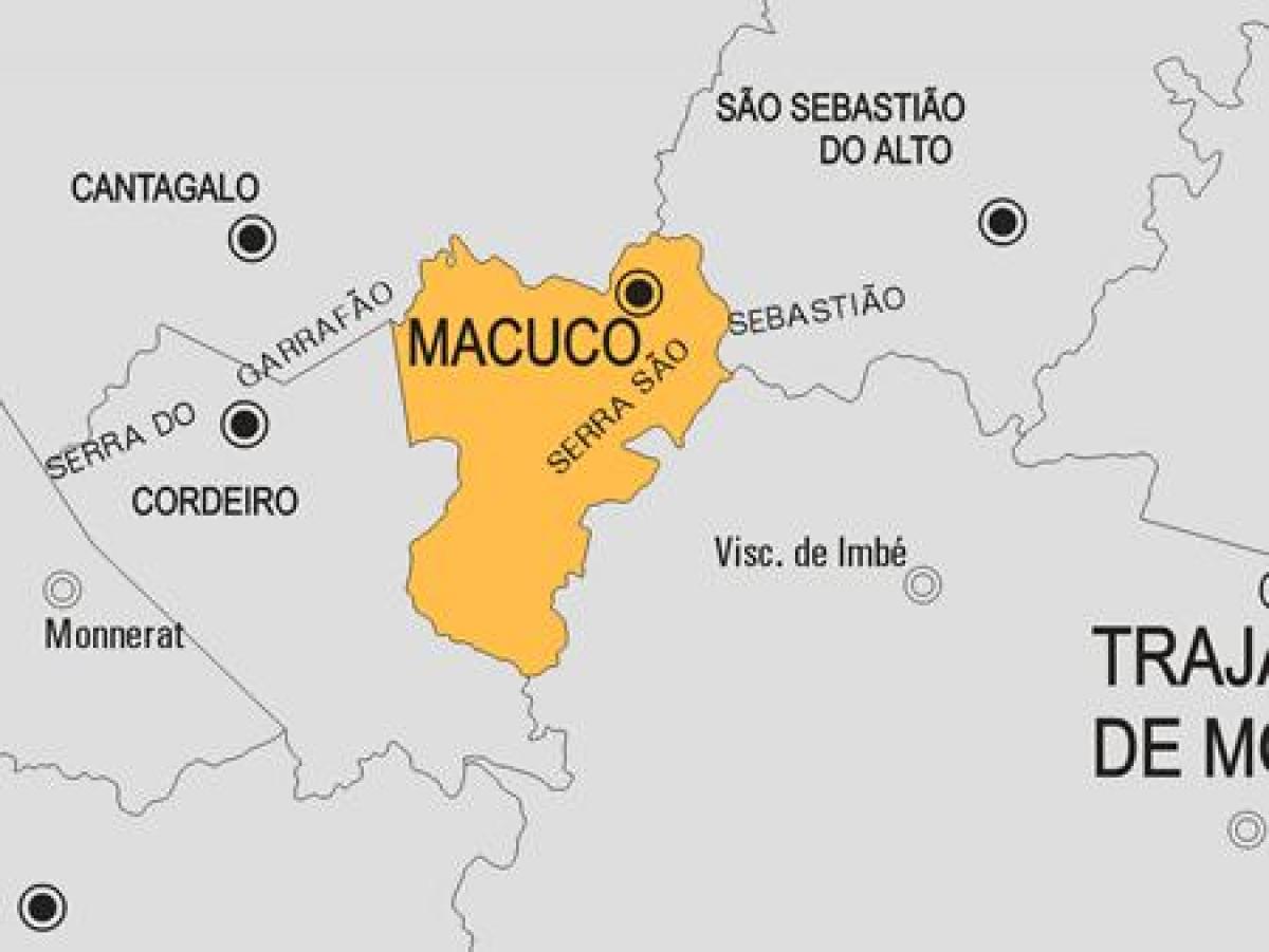 Karta över Macuco kommun