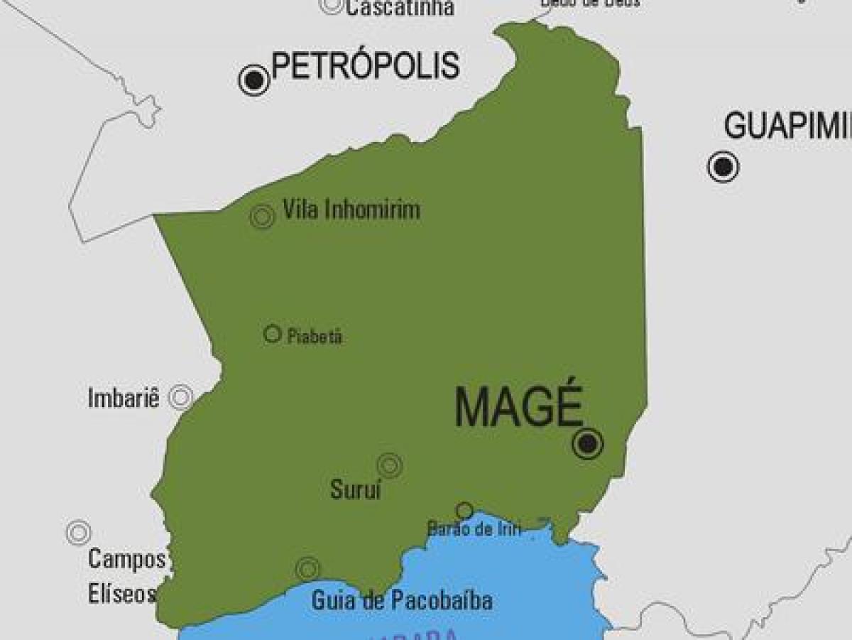Karta över Magé kommun