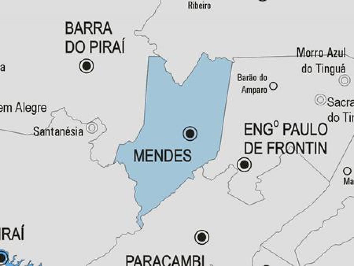 Karta över Mendes kommun