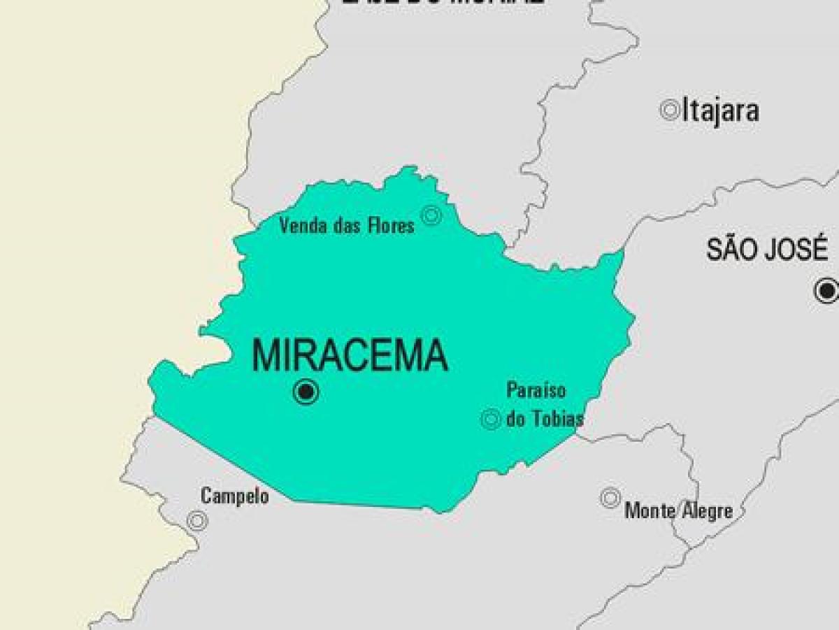 Karta över Miracema kommun