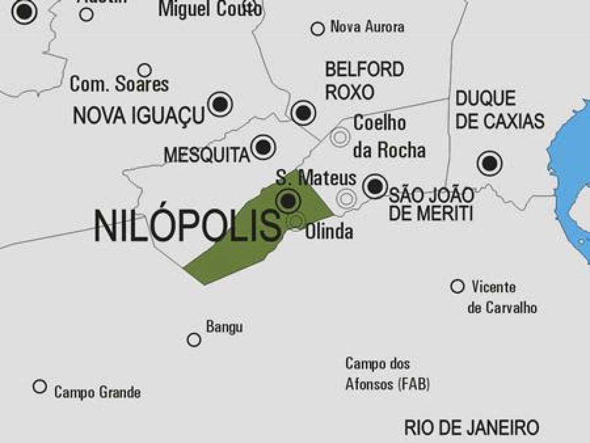 Karta över Nilópolis kommun