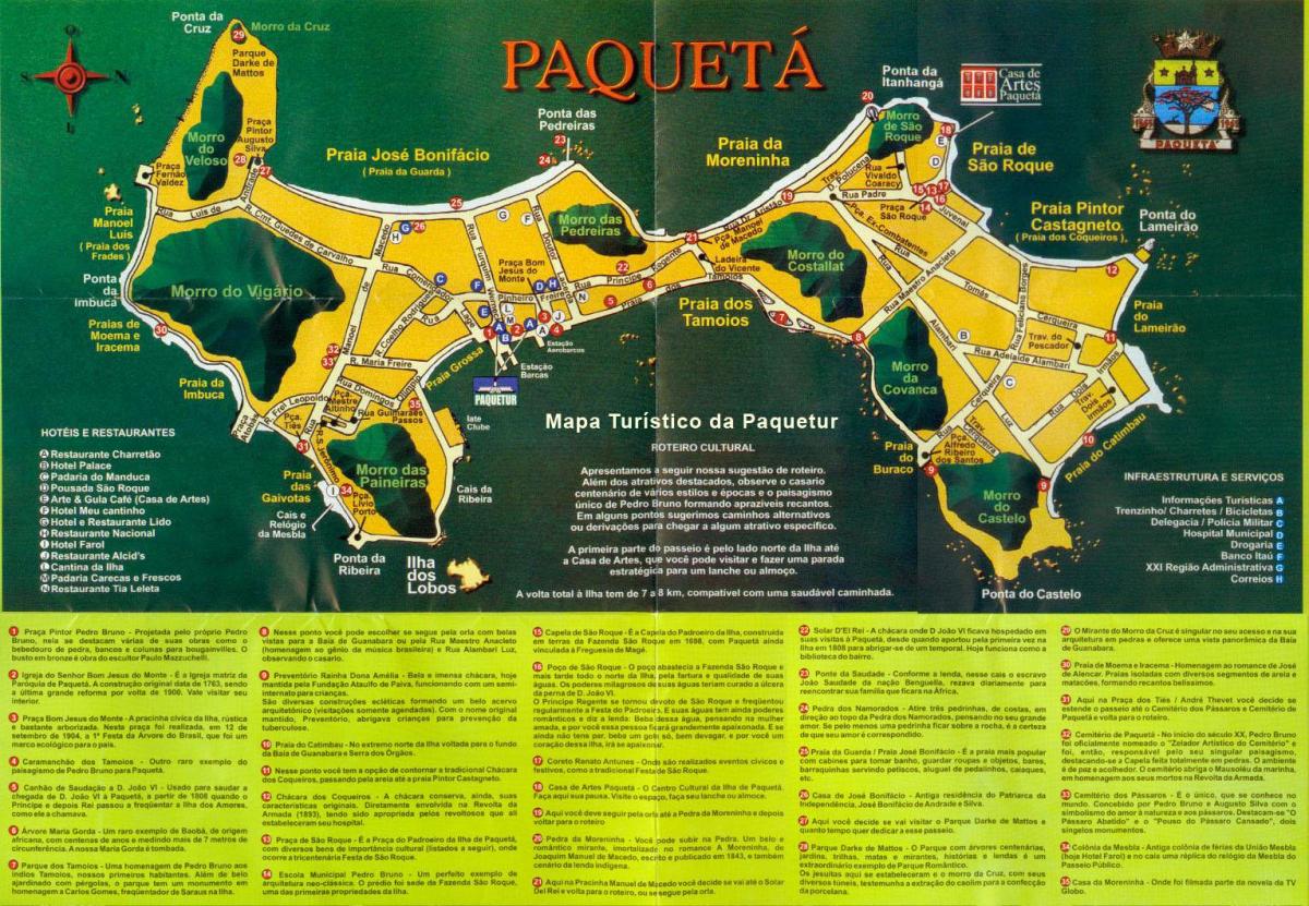 Karta över Paquetá
