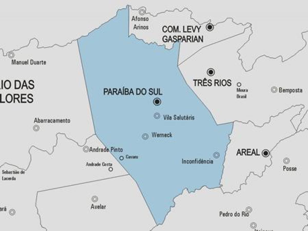 Karta över midsommar och mikaeli do Sul kommun