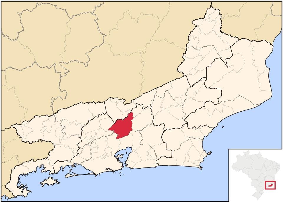 Karta över Petrópolis