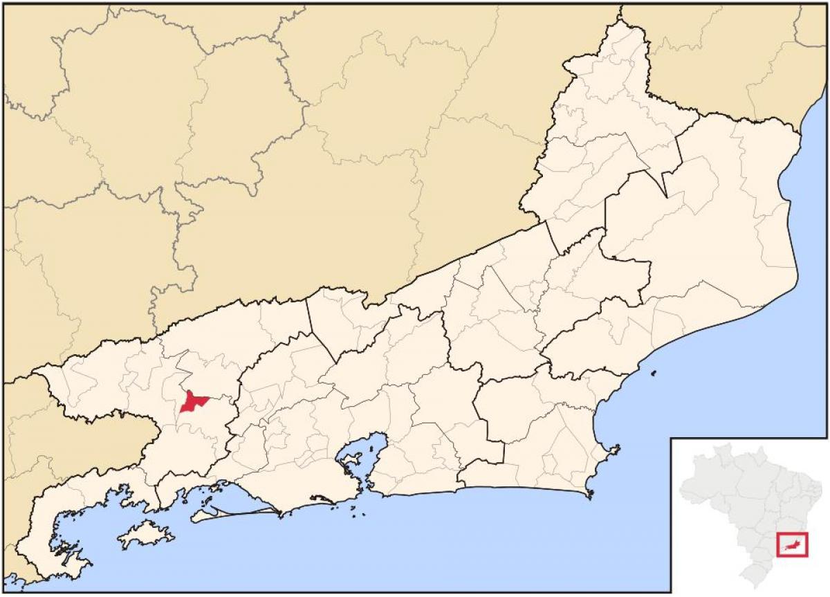 Karta över Pinheiral