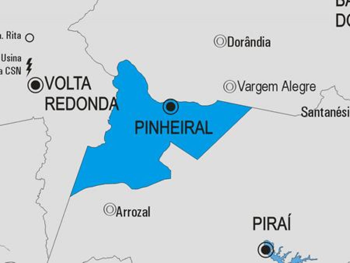 Karta över Pinheiral kommun