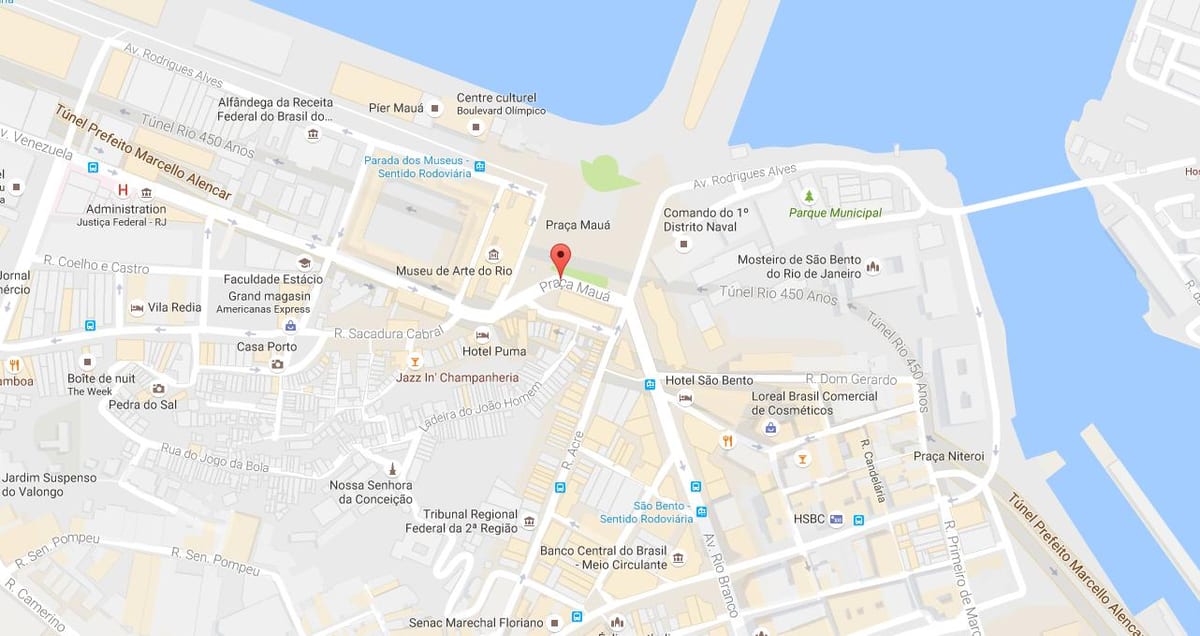 Karta över Praça Mauá