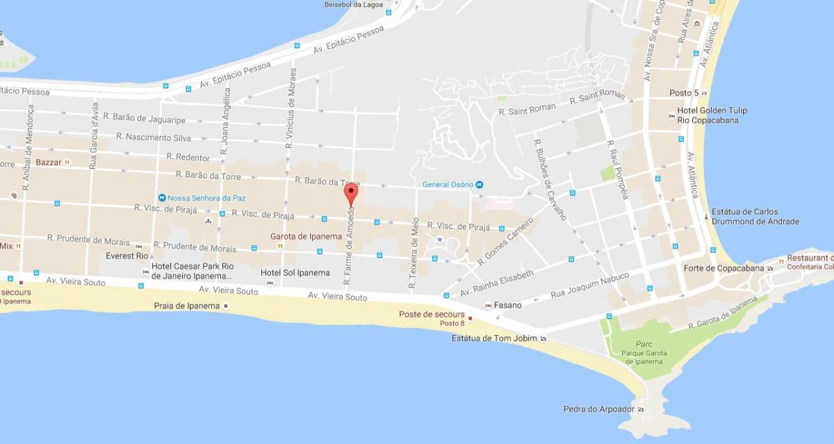 Karta av quartier bög Rio de Janeiro