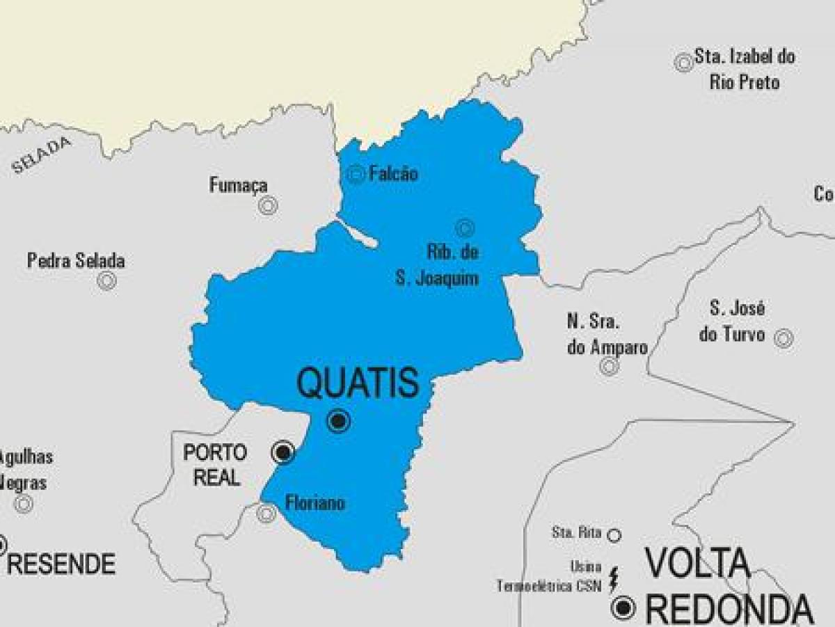 Karta över Quatis kommun