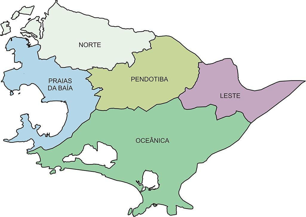 Karta över Regioner Niterói