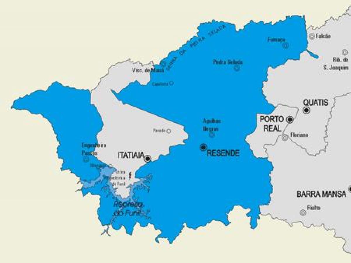 Karta över Resende kommun