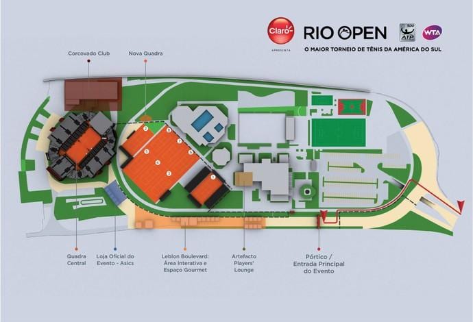 Karta över Rio Öppna