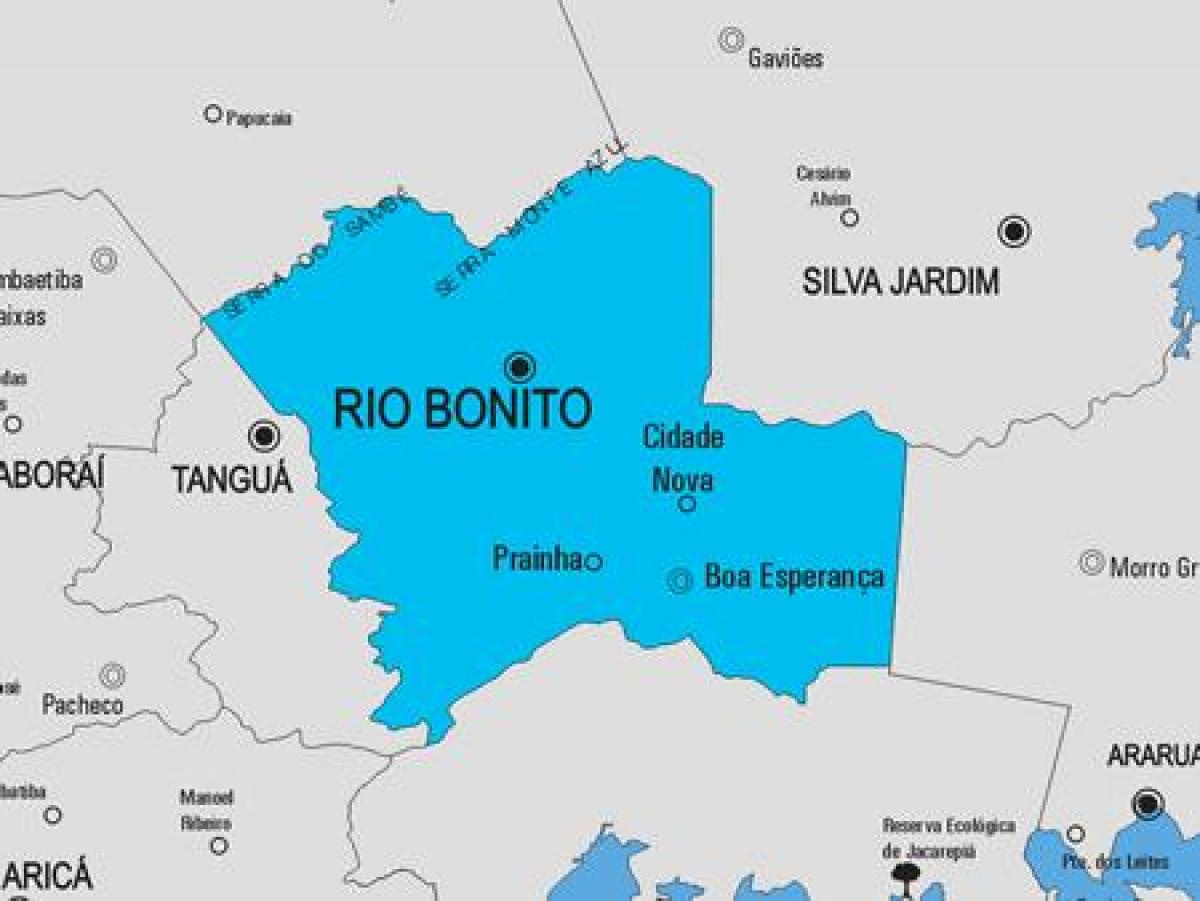 Karta över Rio das Flores kommun