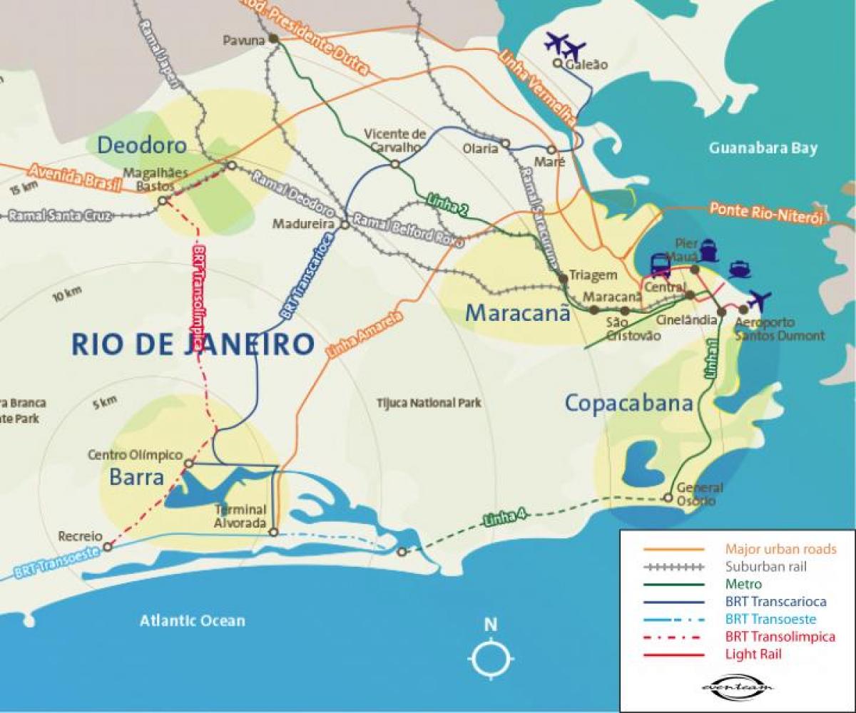 Karta över Rio de Janeiro flygplatser
