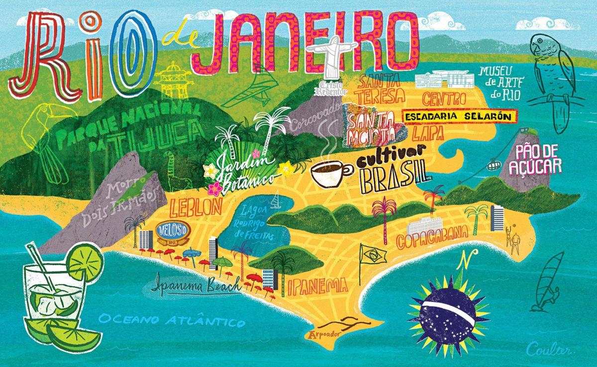 Karta över Rio de Janeiro tapeter