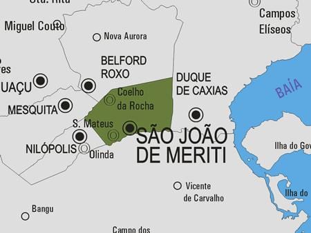 Karta över São João de Meriti kommun