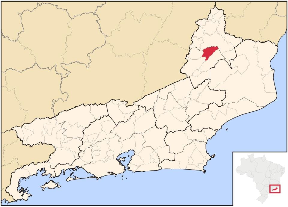 Karta över São José de Ubá