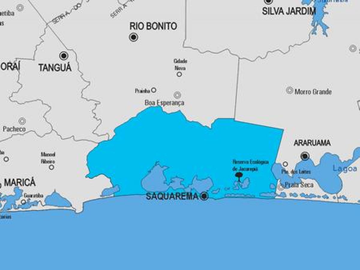 Karta över Saquarema kommun