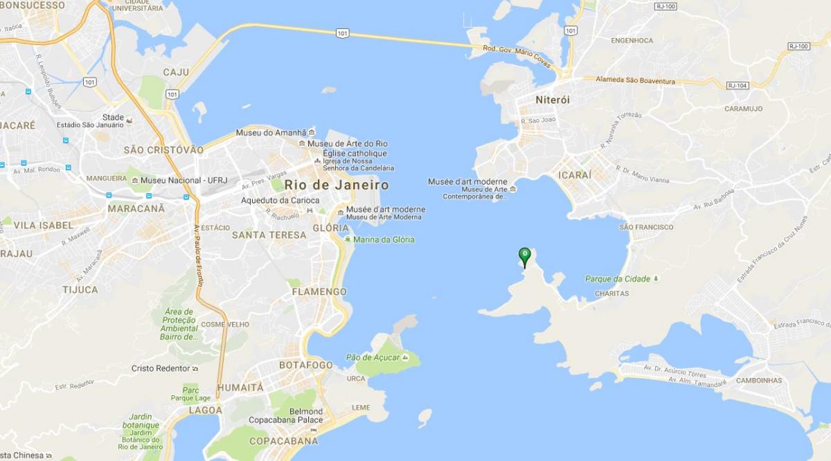 Karta över stranden Adão