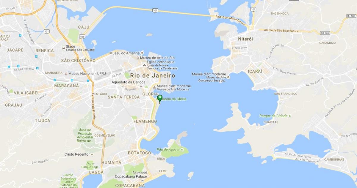 Karta över stranden Flamengo