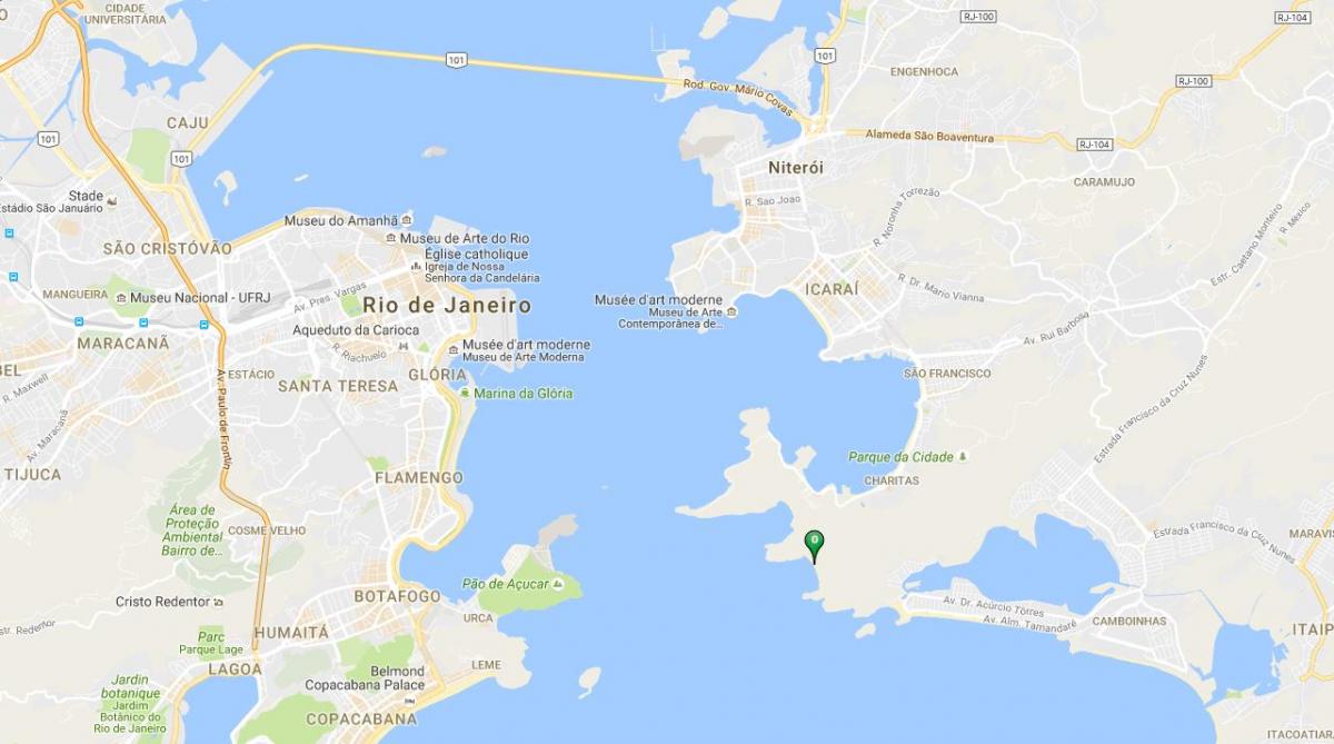 Karta över stranden Forte Imbuí