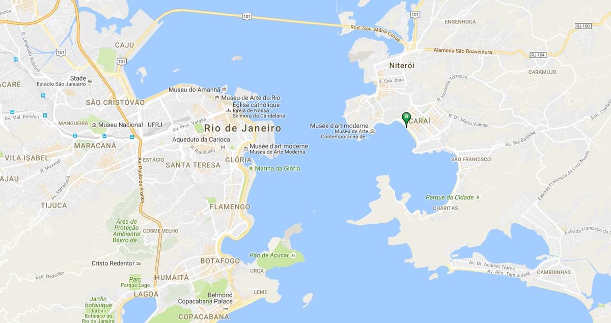 Karta över stranden Icaraí